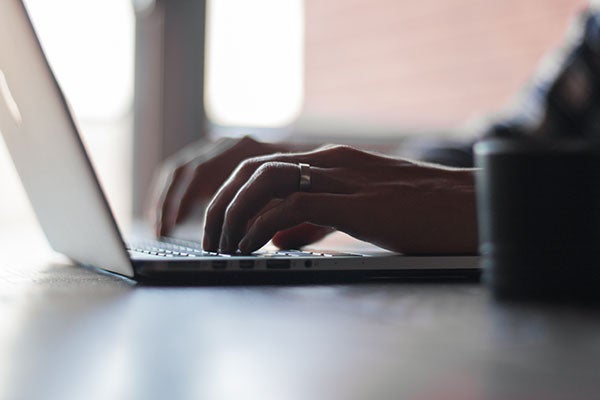 Typing on a computer